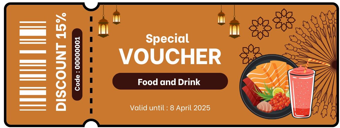 Brown Decoration Islam Ramadhan Voucher Coupon (1)