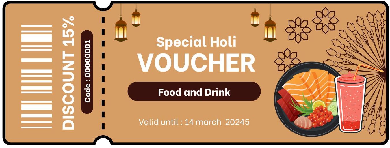 Brown Decoration Islam Ramadhan Voucher Coupon (2)