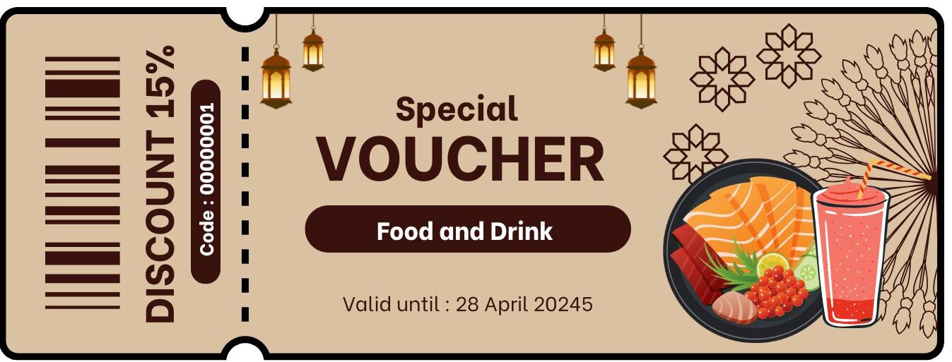 Brown Decoration Islam Ramadhan Voucher Coupon (3)